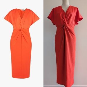 Ted Baker Ellame Wrap Dress In Orange